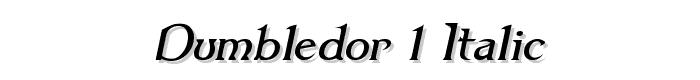 Dumbledor 1 Italic font